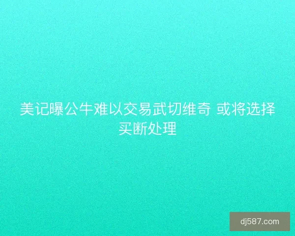 美记曝公牛难以交易武切维奇 或将选择买断处理